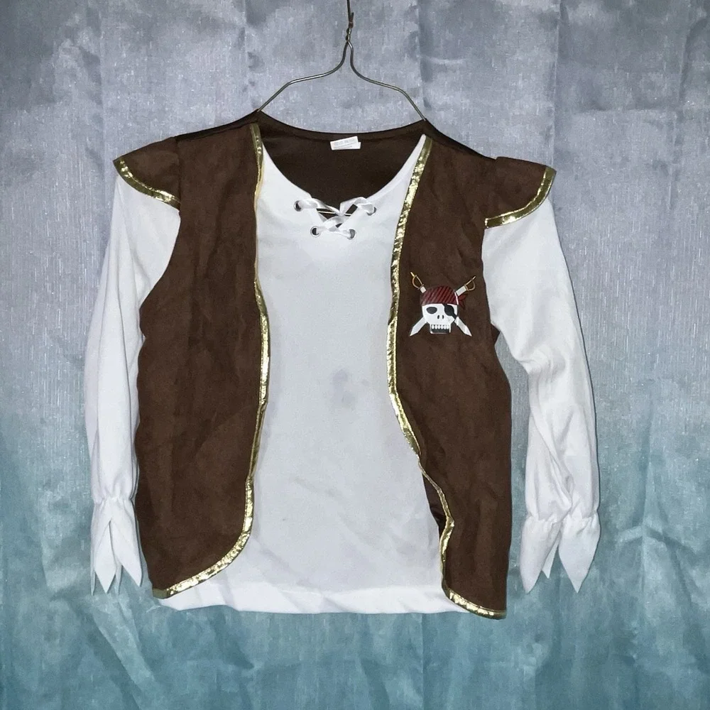 Pirate Unisex Child Medium 8-10 Halloween Costume Shirt Only